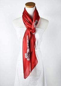 img 1 attached to Модный длинный женский шарф - легкий дизайнерский шарф 35 X 70 Silk Feel