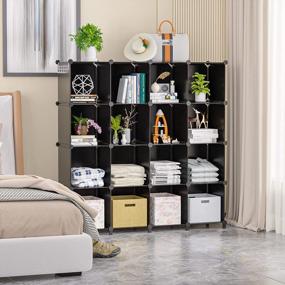 img 2 attached to 16-Cube Closet Organizer With Metal Hammer | Shelves For Clothing Storage & Kids' Bookshelf
