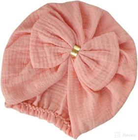 img 1 attached to 👶 HUIXIANG Newborn Baby Hat: Soft Cotton Head Wrap with Big Bow Cap for Toddler Girls - Ideal for Hospitals and Home!