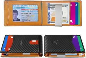 img 2 attached to 🧳 Stylish and Secure: BULLIANT Slim Wallet Money Clip for Men - RFID Blocking, Holds 8 Cards, Gift Boxed