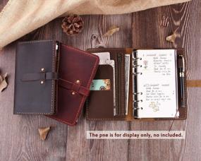 img 3 attached to A6 Refillable Leather Journal: Vintage Handmade Writing Notebook For Men & Women - Brown