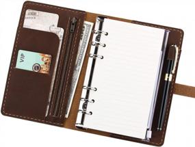 img 4 attached to A6 Refillable Leather Journal: Vintage Handmade Writing Notebook For Men & Women - Brown