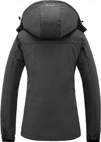 img 3 attached to Водонепроницаемая зимняя лыжная куртка для женщин от GEMYSE - ветрозащитное непромокаемое горное пальто