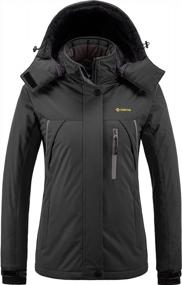 img 4 attached to Водонепроницаемая зимняя лыжная куртка для женщин от GEMYSE - ветрозащитное непромокаемое горное пальто