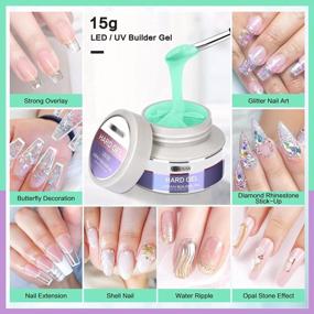 img 1 attached to Morovan Pastel Colors Builder Gel Nail Kit - 6 Colors Gel Overlay Set With Nail Forms Brush For DIY Builder Gel Nail Extension And Soak-Off UV Hard Gels For Beginners