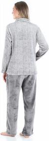 img 3 attached to Cozy Up In Style With Sleepyheads Women'S Fleece Pullover 2-Piece Loungewear PJs!