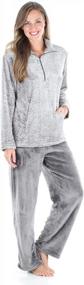 img 1 attached to Cozy Up In Style With Sleepyheads Women'S Fleece Pullover 2-Piece Loungewear PJs!