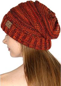 img 4 attached to Women'S CC Beanie Hats: Soft, Warm & Stylish Slouchy Knit Winter Caps