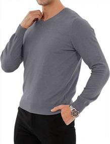 img 2 attached to Men'S Slim Fit V-Neck Pullover Sweater - Long Sleeve Knitted Casual Style