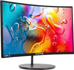 img 1 attached to Sceptre C275W-1920RN Monitor with Edgeless Design, High Dynamic Range, Curved Display, Flicker-Free, Built-In Speakers, HD Resolution, and HDMI Connectivity