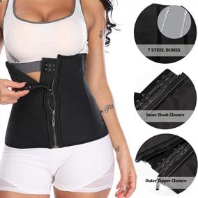 img 2 attached to Waist Trimmer Belt For Women - Shaperin Sweat Corset Underbust For Everyday Wear And Weight Loss