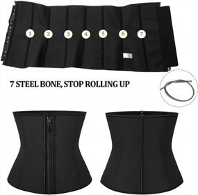 img 3 attached to Waist Trimmer Belt For Women - Shaperin Sweat Corset Underbust For Everyday Wear And Weight Loss