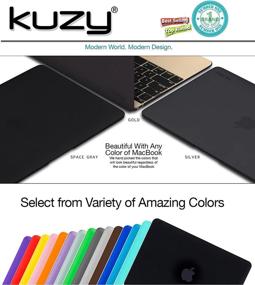img 2 attached to Matte Black Hardshell MacBook 12 Case For Model A1534 2017-2015 With Retina Display - Kuzy Compatible MacBook 12 Inch Case For Superior Protection