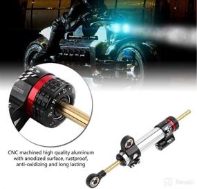 img 1 attached to 🏍️ Short Style Aluminum Universal Motorcycle Steering Damper Stabilizer for Yamaha MT10 MT07 MT09 - Enhanced SEO