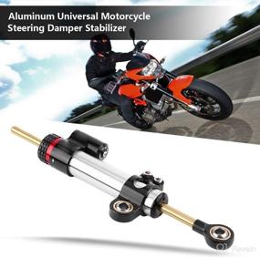 img 2 attached to 🏍️ Short Style Aluminum Universal Motorcycle Steering Damper Stabilizer for Yamaha MT10 MT07 MT09 - Enhanced SEO