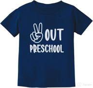 🎓 adorable toddler graduation gift: peace out preschool funny kids t-shirt! логотип