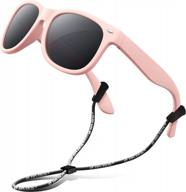 kids polarized sunglasses w/ uv protection & flexible rubber frame - rivbos rbk004 logo