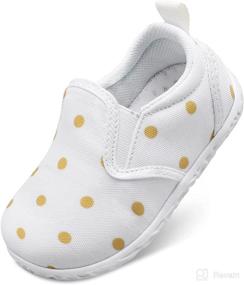 img 4 attached to 👟 Unisex Baby Sneakers - FEETCITY Infant Slip On First Walking Shoes, Toddler Casual Star Sneaker Crib Shoes for Boys and Girls