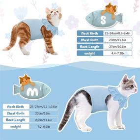 img 2 attached to Optimal Recovery Suit for Cats After Surgery | Pet Cone E-Collar Alternative for Male & Female Cats | Kitten Onesie Anti-Biting & Licking Recovery Vest for Abdominal & Wound Healing, Skin Disease & Weaning