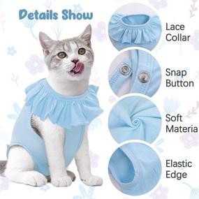 img 3 attached to Optimal Recovery Suit for Cats After Surgery | Pet Cone E-Collar Alternative for Male & Female Cats | Kitten Onesie Anti-Biting & Licking Recovery Vest for Abdominal & Wound Healing, Skin Disease & Weaning