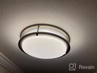 img 1 attached to Versatile And Energy-Efficient Amico LED Ceiling Light- 2 Pack, Selectable Light Temperature, Brushed Nickel Finish, Dimmable, 1800LM High Brightness review by Raden Maldonado