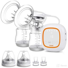 img 4 attached to 🍼 Portable Double Electric Breast Pump with LED Display, Ultra-Quiet & Rechargeable - BPA Free