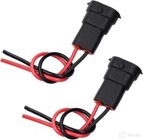 img 4 attached to HUIQIAODS H11 H8 881 Socket Adapter: The Perfect Wiring Harness for LED Light Bar & Work Lamps (Pack of 2)