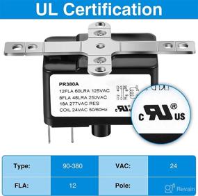 img 2 attached to 🔌 UL Certified 24V Fan Relay, Compatible with HVAC Coleman Furnace Blower, Humidifier, and Goodman Blower Heat Sequencer Relay - 90-980 Isolation Relay Switch (1 Piece)