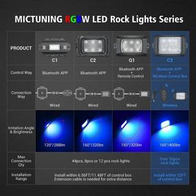 img 2 attached to MICTUNING C3 Extensible RGBW LED Rock Lights Wireless Control - 8 Pods Multi-Color Neon Underglow Lights With Bluetooth APP & Control Box (Extensible Up To 32 Pods)