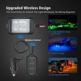 img 3 attached to MICTUNING C3 Extensible RGBW LED Rock Lights Wireless Control - 8 Pods Multi-Color Neon Underglow Lights With Bluetooth APP & Control Box (Extensible Up To 32 Pods)