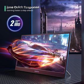 img 2 attached to SVANTTO Portable Monitor Esports FreeSync 15.6" - High Definition, Ultra-Smooth 144Hz Refresh Rate, Immersive IPS Display
