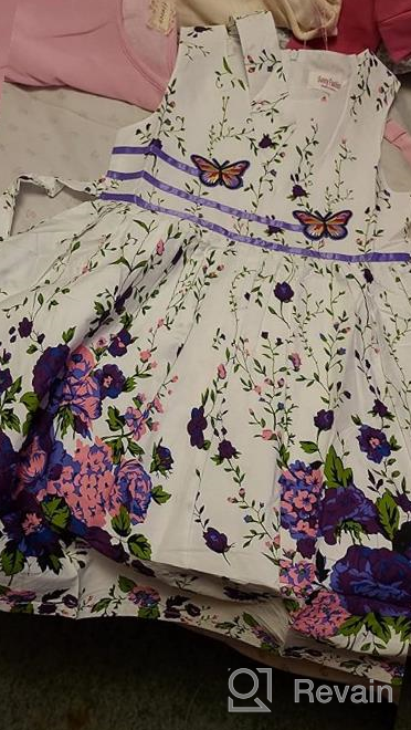 img 1 attached to Girls Dress Purple Butterfly Flower Girls' Clothing and Dresses review by Jennifer Stevenson