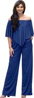 koh shoulder strapless cocktail jumpsuits women's clothing via jumpsuits, rompers & overalls logo