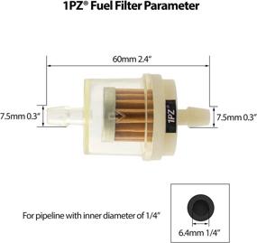 img 3 attached to 🔍 10 пакет из 1PZ FF1-X01 универсальных топливных фильтров с магнитом для GY6 50cc-150cc ATV Мотоцикл Скутер Кроссовый мотоцикл Квадроцикл Багги Го-Карт - размер 1/4" 6мм-7мм