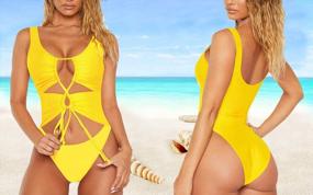 img 3 attached to Sovoyontee Women'S Sexy One Piece Swimsuits Cheeky Bikini Bathing Suit