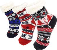 fluffy thermal sherpa christmas slipper girls' clothing : socks & tights логотип