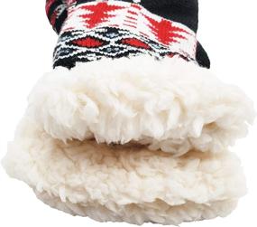 img 2 attached to Fluffy Thermal Sherpa Christmas Slipper Girls' Clothing : Socks & Tights