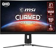 🖥️ msi optix mpg artymis 273cqr: ultimate gaming monitor with crystal clear display, 165hz, anti-glare, and eye-care technology logo