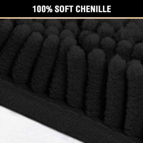 img 3 attached to Experience Ultimate Comfort And Luxury With H.VERSAILTEX Chenille Bathroom Rug Mat In Black - Soft, Absorbent, And Machine Washable Plush Carpet Mats For Your Tub!