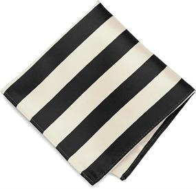 img 1 attached to 🎽 Green Striped Pocket Square for Men: TieMart's Versatile Handkerchief Accessories