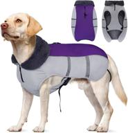 🐶 kuoser dog winter coat: waterproof, windproof & plush collared jacket for small, medium & large dogs - cold weather vest with harness hole and reflective design логотип