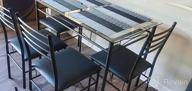img 1 attached to VECELO Black Dining Table Set with 4 Chairs [Includes 4 Placemats] - Enhanced SEO review by Gonzalo Marshall