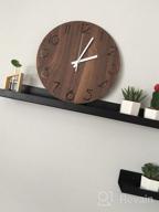 img 1 attached to Rustic Elegance Meets Functionality: 12-Inch Shabby Chic Wooden Wall Clock For Home And Office review by Carlos Barrett