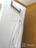 img 1 attached to WEBI Black Over The Door Hook - Multipurpose Door Hanger For Clothes, Towels, And Bathroom Accessories - Stylish Over Door Coat Rack And Towel Rack review by Chris Sisley