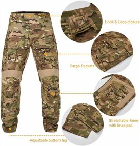 img 2 attached to CARWORNIC Tactical Camo Pants For Men With Knee Pads - Rip-Stop Military Combat Pants For Airsoft, Hunting, Paintball, And Army Use