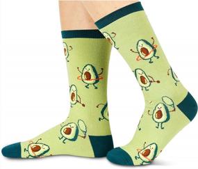 img 2 attached to Novelty Women'S Socks - Pickle, Taco, Avocado, Donut Patterns - Fun And Whimsical Gifts