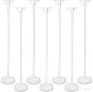 12-piece balloon stick stand set - balloon holder cup with pole and flower stand base - table desktop centerpiece decorations for wedding, birthday, baby shower & any party - balloon accessories логотип