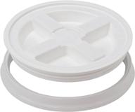 gamma2 seal lid - pet food storage container lids - compatible with 3.5, 5, 6, and 7 gallon buckets, white, 4122e логотип