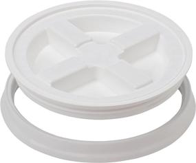 img 4 attached to Gamma2 Seal Lid - Pet Food Storage Container Lids - Compatible with 3.5, 5, 6, and 7 Gallon Buckets, White, 4122E