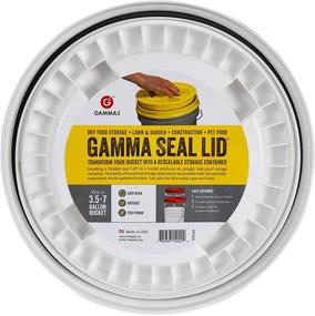 img 3 attached to Gamma2 Seal Lid - Pet Food Storage Container Lids - Compatible with 3.5, 5, 6, and 7 Gallon Buckets, White, 4122E